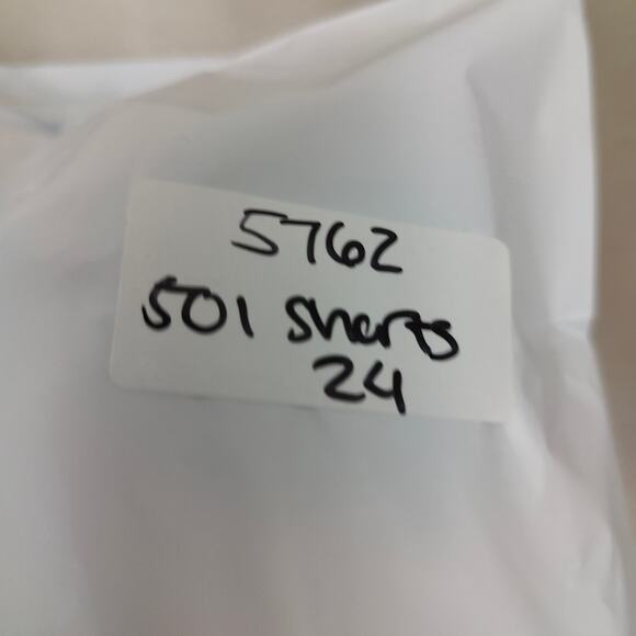 Levi's 501 Original Shorts Womens 24 Black Distressed Cut Offs Button Fly Grunge - Picture 8 of 8